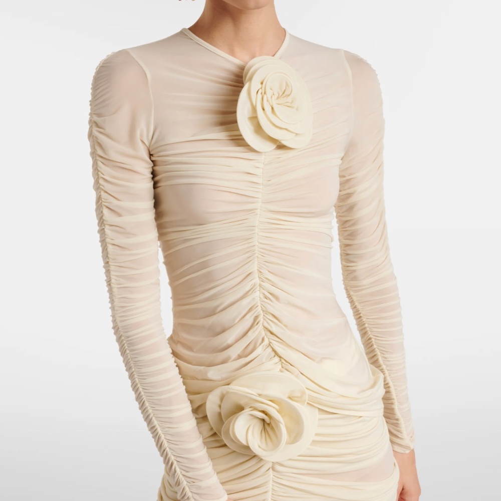 Magda Butrym Floral-appliqué Ruched Top
